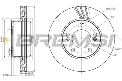 CD7810V BREMSI Тормозной диск