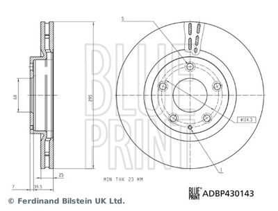 ADBP430143 BLUE PRINT Тормозной диск