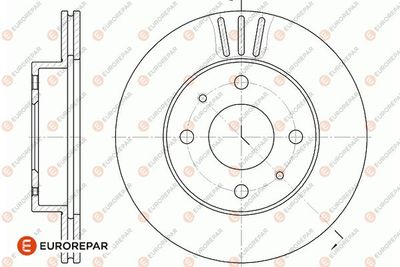 1667869380 EUROREPAR Тормозной диск