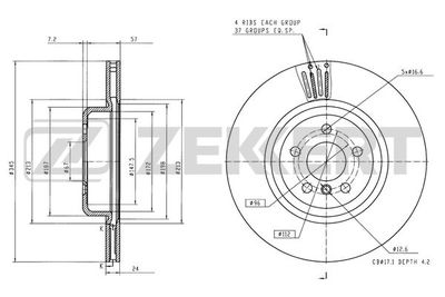 BS6577 ZEKKERT Тормозной диск