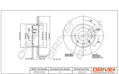 DP1010110189 Dr!ve+ Тормозной диск