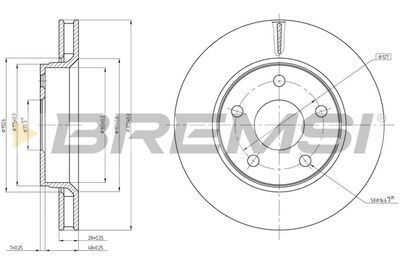 CD8098V BREMSI Тормозной диск