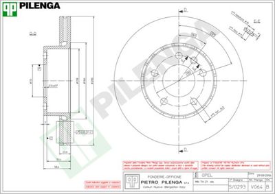 V064 PILENGA Тормозной диск