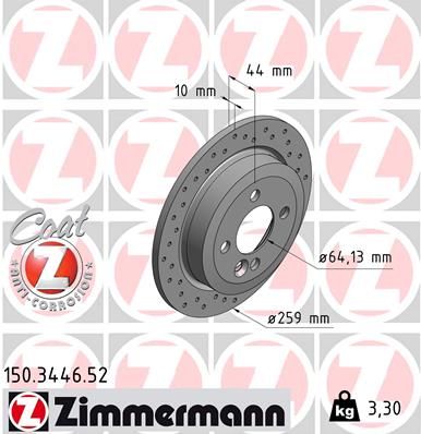 150344652 ZIMMERMANN Тормозной диск