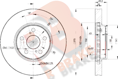 78RBD20600 R BRAKE Тормозной диск