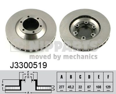 J3300519 NIPPARTS Тормозной диск