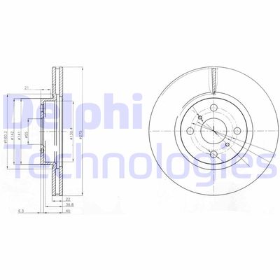 BG4054 DELPHI Тормозной диск