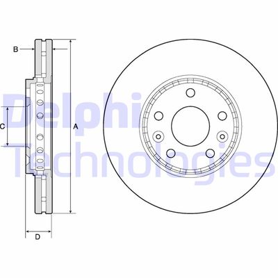 BG4815C DELPHI Тормозной диск