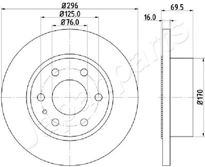 DP0227 JAPANPARTS Тормозной диск