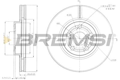 CD7508V BREMSI Тормозной диск