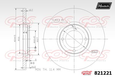 821221 MAXTECH Тормозной диск