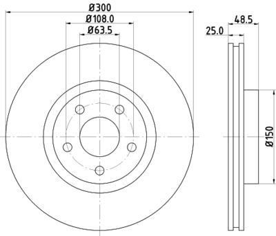 MDC1641C MINTEX Тормозной диск