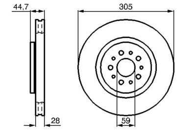 0986478711 BOSCH Тормозной диск