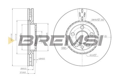 CD7165V BREMSI Тормозной диск