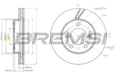 CD7627V BREMSI Тормозной диск