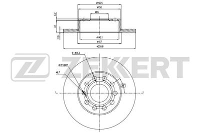 BS5042B ZEKKERT Тормозной диск