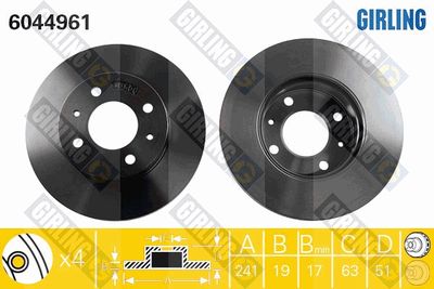 6044961 GIRLING Тормозной диск
