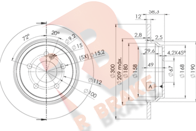 78RBD12591 R BRAKE Тормозной диск