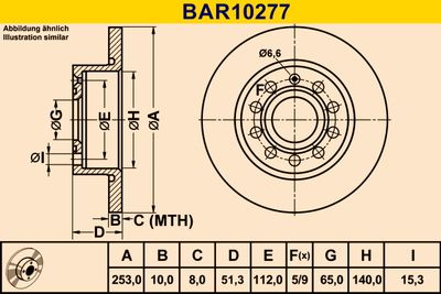 BAR10277 BARUM Тормозной диск