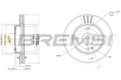 CD6393V BREMSI Тормозной диск