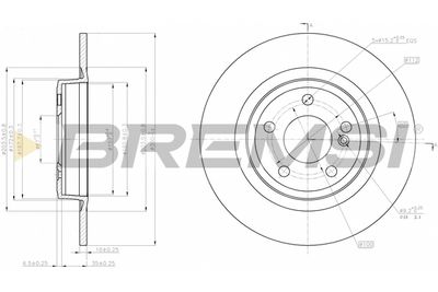 CD8031S BREMSI Тормозной диск