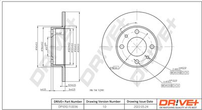 DP1010110036 Dr!ve+ Тормозной диск