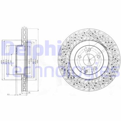 BG9057 DELPHI Тормозной диск