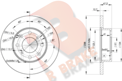 78RBD20829 R BRAKE Тормозной диск