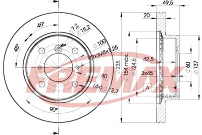 BD6101 FREMAX Тормозной диск