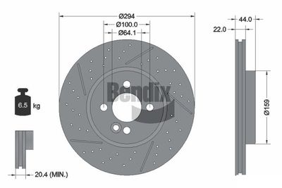 BDS2146 BENDIX Braking Тормозной диск