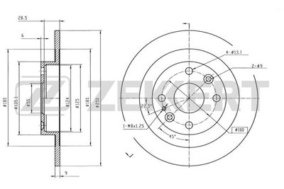 BS6060 ZEKKERT Тормозной диск