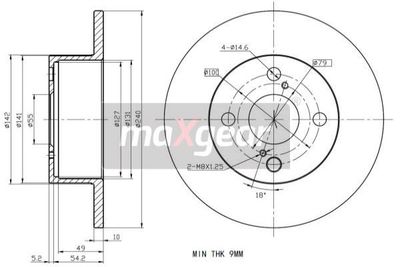 192344 MAXGEAR Тормозной диск