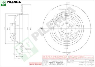 5285 PILENGA Тормозной диск