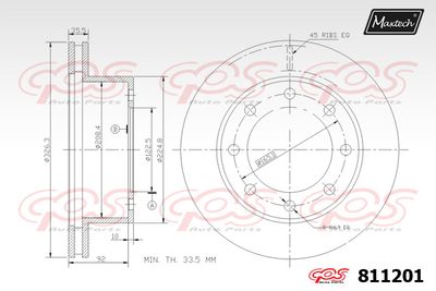 811201 MAXTECH Тормозной диск