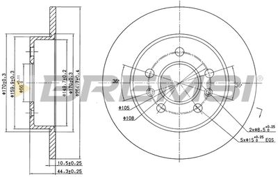 CD6556S BREMSI Тормозной диск