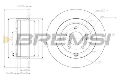 CD7671S BREMSI Тормозной диск