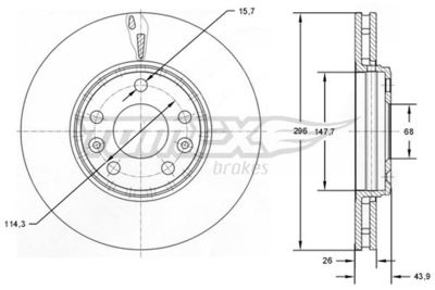 TX7251 TOMEX Brakes Тормозной диск