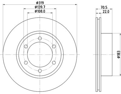 8DD355106241 HELLA Тормозной диск