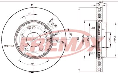 BD0411 FREMAX Тормозной диск