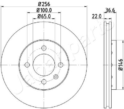 DI0943 JAPANPARTS Тормозной диск