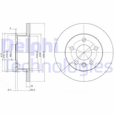 BG2716 DELPHI Тормозной диск