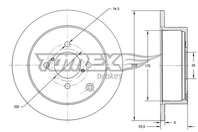 TX7108 TOMEX Brakes Тормозной диск