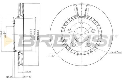 CD6190V BREMSI Тормозной диск