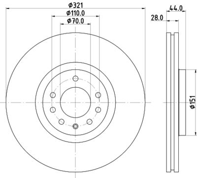 8DD355113101 HELLA PAGID Тормозной диск