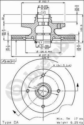 09447110 BREMBO Тормозной диск