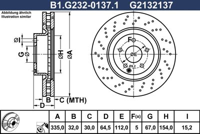 B1G23201371 GALFER Тормозной диск