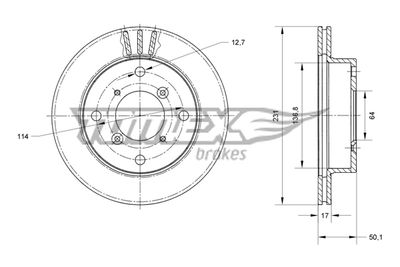 TX7059 TOMEX Brakes Тормозной диск