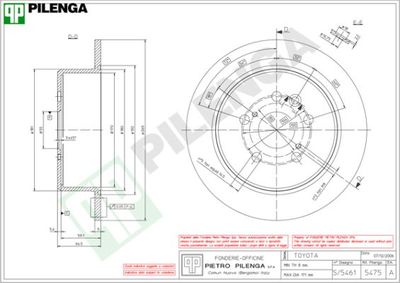 5475 PILENGA Тормозной диск