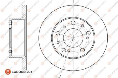 1618860580 EUROREPAR Тормозной диск