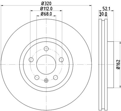 8DD355117191 HELLA PAGID Тормозной диск